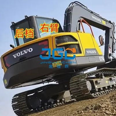 EC75D Excavator Glass ด้านหน้าประตูด้านซ้ายบนและล่างดันกระจกบังลมหลังด้านขวาช่องรับแสงขนาดใหญ่