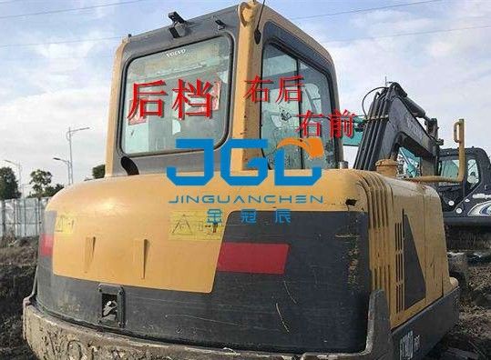 EC55B เครื่องขุดหน้า หลังปิดประตู แก้วหน้ากระจกซ้ายและขวา