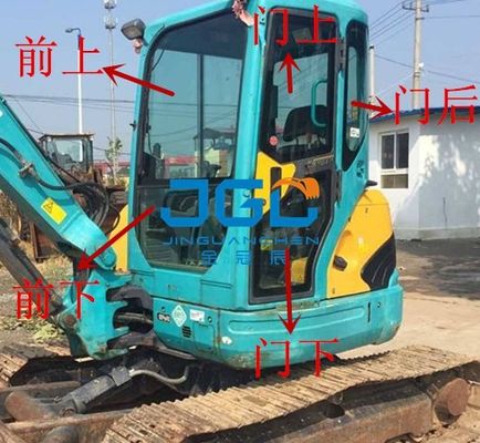 KX155 161 135-3S Excavator หน้าและหลังประตูซ้ายและขวา กระจกหน้าลมด้านบนและด้านล่าง