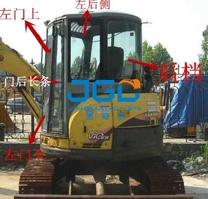 YM55 Excavator หน้าและหน้ากระจกหน้าหลัง ประตูซ้ายและขวาและหน้าต่าง