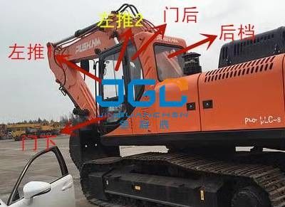 PZ220 165 250 330-8 ประตูกระจกรถขุดและหน้าต่างซ้ายและขวาด้านหน้าและด้านหลังกระจกหน้าบนและล่าง
