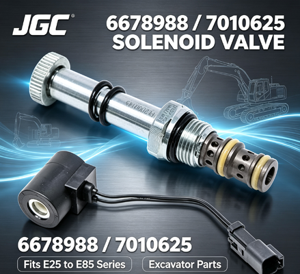 วาล์วSolenoid 6678988 7010625 สำหรับรถขุดE25 E26 E27 E27Z E32 E32i E34 E35 E35i E35Z E37 E42 E45 E50 e55 E85