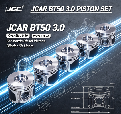 JCAR BT50 3.0 โอเวอร์ไซส์ 0.50 WEY1 11SBX ชุดลูกสูบพร้อมปลอกสูบสำหรับ Mazda Diesel