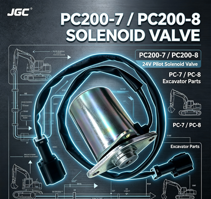 PC-7 PC-8 ชิ้นส่วนเครื่องขุดสําหรับ PC200-7 PC200-8 วาล์วโซเลนอยด์ พิเล็ต วาล์วโซเลนอยด์ 24V