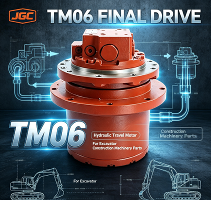 TM06 ส่วนเครื่องจักรก่อสร้าง ไฮดรอลิก มอเตอร์การเดินทาง Assy Final Drive สําหรับเครื่องขุด