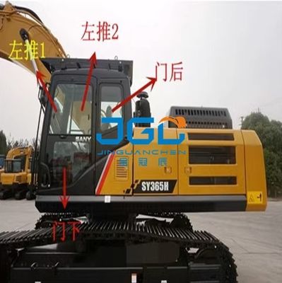 Excavator 135C-8 135C-9 215C-9 365H Front Gear Downgear ประตูบานเลื่อนกระจกแขนขวา