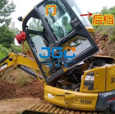 XE35U Excavator กระจกหน้าเกียร์ ประตูหน้าล่าง กระจกหลัง เกียร์ขวา ดึงสกายไลท์