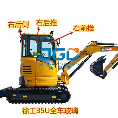 XE35U Excavator กระจกหน้าเกียร์ ประตูหน้าล่าง กระจกหลัง เกียร์ขวา ดึงสกายไลท์
