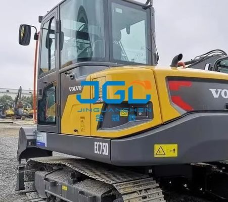 EC75D Excavator Glass ด้านหน้าประตูด้านซ้ายบนและล่างดันกระจกบังลมหลังด้านขวาช่องรับแสงขนาดใหญ่
