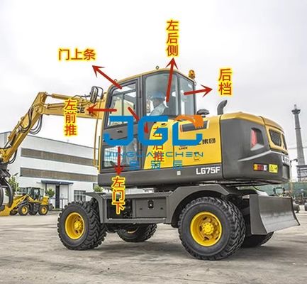 Excavator 95F 75F Front Damper หน้าต่างบานเลื่อนด้านหลัง Damper Door Lower Right Arm Skylight กระจกเทมเปอร์
