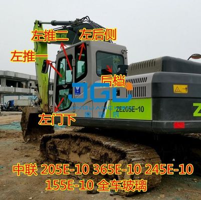 205E 365E 245E 155E-10 Excavator Front Gear กดลงและดึงกระจกหลังของประตูหน้าต่าง