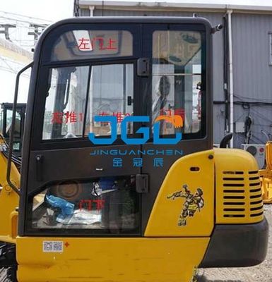 60D 60E2-H Excavator Glass กระจกบังลมหน้าประตูด้านซ้ายบนและเฟืองหลังล่าง