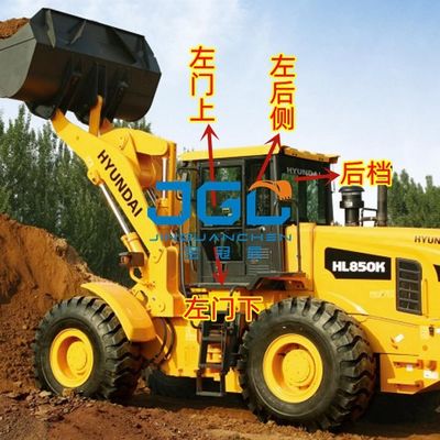 HL850K 850KS Loader Front Wind Gear ประตูด้านซ้ายบนและล่างด้านหลังเกียร์ด้านหลังกระจกนิรภัย