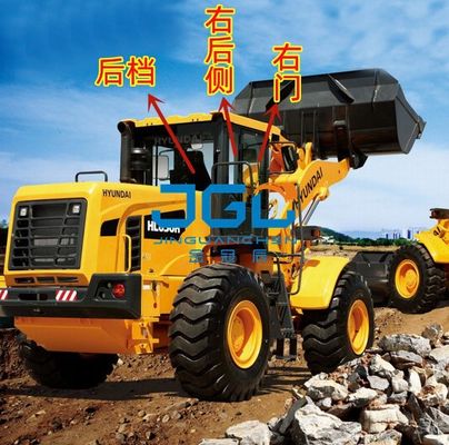 HL850K 850KS Loader Front Wind Gear ประตูด้านซ้ายบนและล่างด้านหลังเกียร์ด้านหลังกระจกนิรภัย