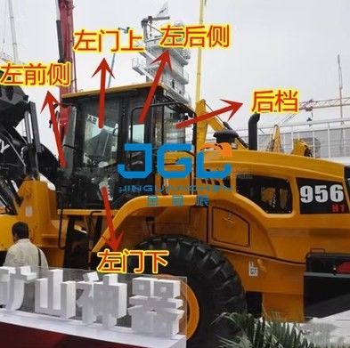 Loader Glass SY956H5 953H 955K1 กระจกบังลมหน้า ประตูด้านข้าง บนและกระจกหลังล่าง