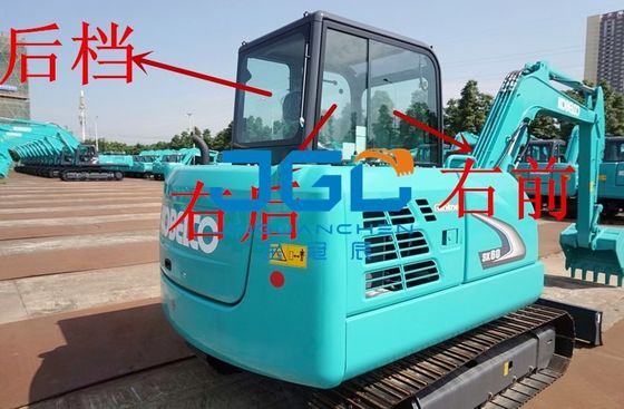SK60-8 รถขุดเกียร์หน้าประตูหลังและหน้าต่างซ้ายและขวาบนและล่างกระจกหน้ารถ