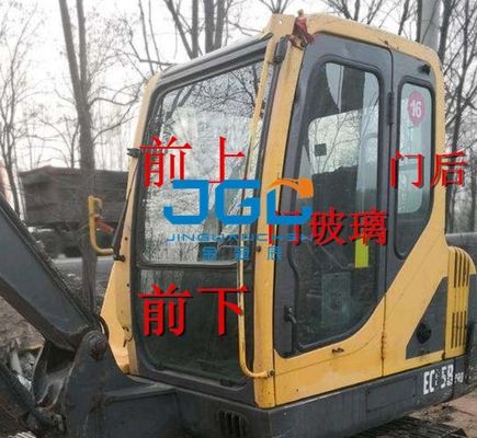EC55B เครื่องขุดหน้า หลังปิดประตู แก้วหน้ากระจกซ้ายและขวา