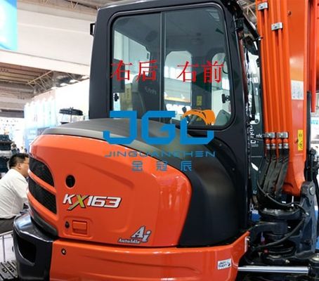 KX163-5 เครื่องขุดรถเกียร์ด้านหน้า หน้าจอหลัง ซ้ายและขวา ประตูและหน้ากระจกหน้าต่าง