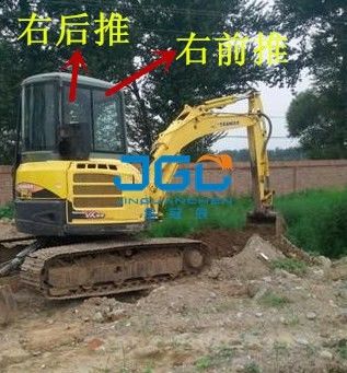 YM55 Excavator หน้าและหน้ากระจกหน้าหลัง ประตูซ้ายและขวาและหน้าต่าง