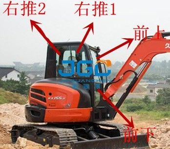 KX155-5 เครื่องขุดเกียร์ด้านหน้า กระจกหน้าหลัง ประตูและหน้าต่างทางซ้ายและขวา