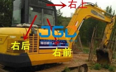 60V8 Excavator หน้าและหน้ากระจกหน้าหลัง ประตูซ้ายและขวาและหน้าต่าง