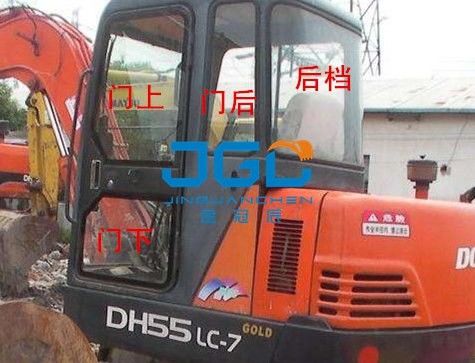 กระจกรถขุด DH55-LC-7 กระจกหน้าและหลังประตูซ้ายและขวาและหน้าต่าง