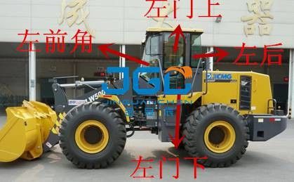 LW500F Loader หน้าเครื่องยนต์ด้านหลัง ช่องซ้ายและขวา ประตูและหน้าต่าง