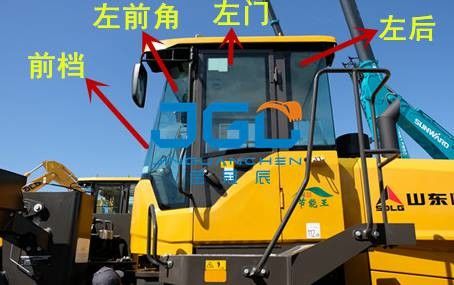 L955FC Loader หน้าและหลัง กระจกหน้าประตูและหน้าต่างด้านซ้ายและขวา