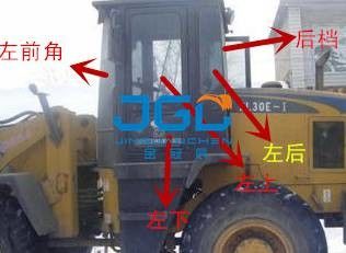 โลเดอร์ ZL30E-1-2 หน้าและด้านหลังกระจกหน้า