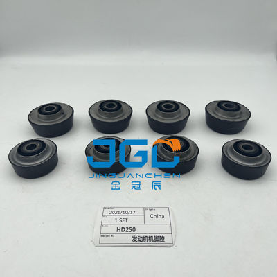 เครื่องขุด เครื่องติดตั้ง เครื่องยาง การติดตั้งหมอนยาง HD250 งานก่อสร้าง