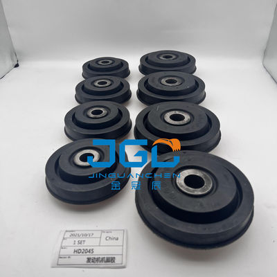 อุปกรณ์ส่วนประกอบของระบบเครื่องยนต์ การติดตั้งยางหมอนเท้า bumper สําหรับ HD2045 Excavator ส่วน