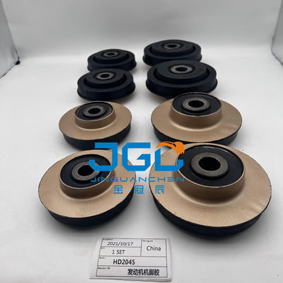 อุปกรณ์ส่วนประกอบของระบบเครื่องยนต์ การติดตั้งยางหมอนเท้า bumper สําหรับ HD2045 Excavator ส่วน