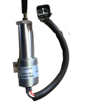 24v ไฮดรอลิก Stop โซเลโนอิด อริจินอล 11N6-66090-24 Excavator Fuel Stop Shutdown ชิ้นส่วนของเครื่องยนต์โซเลโนอิด