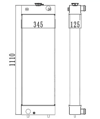OEM คุณภาพ PC210-8 PC210LC-8 PC210-8K PC230-8K PC200-8 เครื่องเรดิเอเตอร์ขุดขึ้น 20Y-03-41651