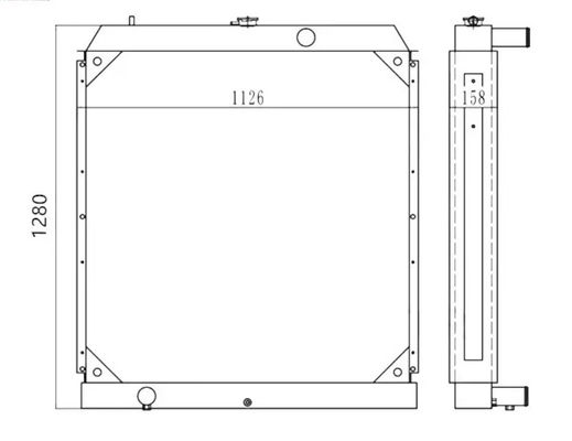 DH500-7D เครื่องเรเดียเตอร์เครื่องขุด 202-00077E 13F51000 202-00077C ด้วยอะลูมิเนียม