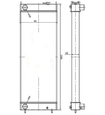 ถังน้ํา SH350-5 เครื่องเรเดียเตอร์สําหรับโรงงานขุด