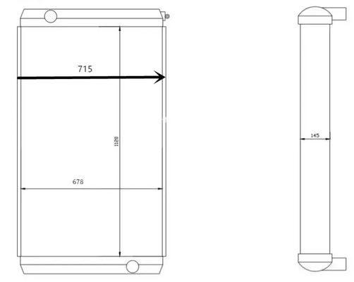 อลูมิเนียมเรเดียเตอร์สําหรับเครื่องขุด L180F L50E L220E 11110637 11110685