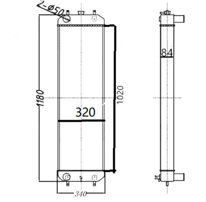 อลูมิเนียมเรเดียเตอร์สําหรับชิ้นส่วนเครื่องขุด ZAX240-3 4650355