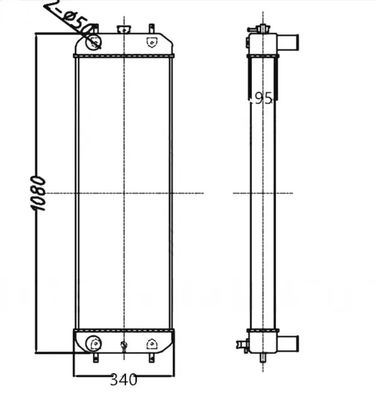 อลูมิเนียมเรเดียเตอร์ ZAX200-3/ZAX210-3 รีเดียเตอร์เครื่องขุด 4625641/4693832