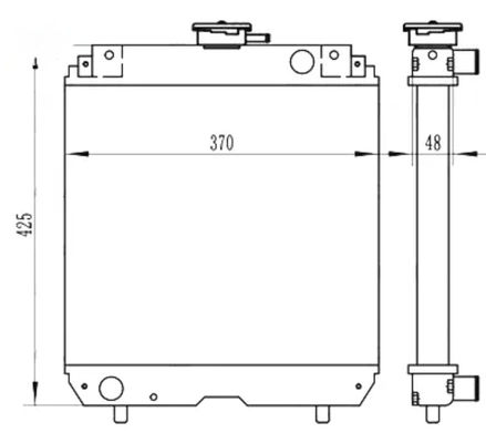 อัลลูมิเนียมถังน้ํา KX15 รีเดียเตอร์สําหรับ excavator คุณภาพสูง