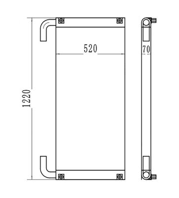 ZAX360H-3 เครื่องเย็นน้ํามันเครื่องขุด 4648857 ด้วยวัสดุอะลูมิเนียม