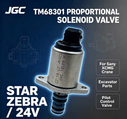 STAR ZEBRA TM68301 ชิ้นส่วนรถขุด โซลินอยด์วาล์วควบคุมแบบสัดส่วน Thomas สำหรับรถเครน Sany XCMG 24V สำหรับอุตสาหกรรมค้าปลีก