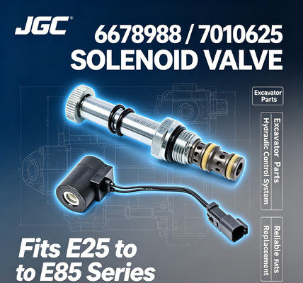 วาล์วSolenoid 6678988 7010625 สำหรับรถขุดE25 E26 E27 E27Z E32 E32i E34 E35 E35i E35Z E37 E42 E45 E50 e55 E85