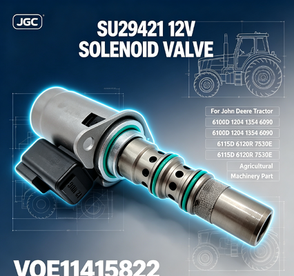 SU29421 VOE11415822 โซลินอยด์วาล์ว 12V สำหรับรถแทรกเตอร์ 6100D 1204 1354 6090 6115D 6120R 7530E ชิ้นส่วนเครื่องจักรกลการเกษตร