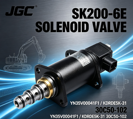 โซลินอยด์วาล์วรถขุด SK200-6E YN35V00041F1 KDRDE5K-31 30C50-102