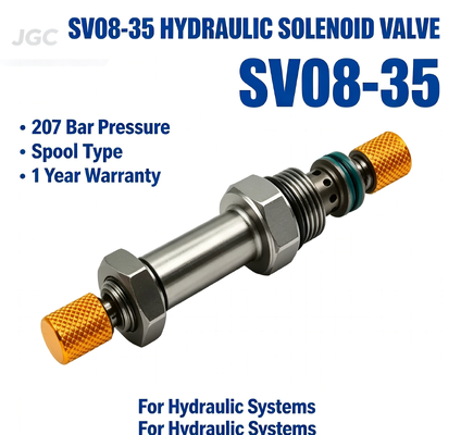 SV08-35   โซลินอยด์วาล์วไฮดรอลิกแบบเกลียวไฟฟ้า 207 บาร์ รับประกัน 1 ปีสำหรับระบบไฮดรอลิก