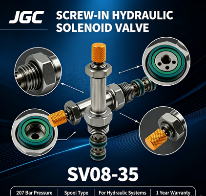 SV08-35   โซลินอยด์วาล์วไฮดรอลิกแบบเกลียวไฟฟ้า 207 บาร์ รับประกัน 1 ปีสำหรับระบบไฮดรอลิก