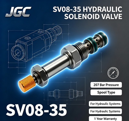 SV08-35   โซลินอยด์วาล์วไฮดรอลิกแบบเกลียวไฟฟ้า 207 บาร์ รับประกัน 1 ปีสำหรับระบบไฮดรอลิก