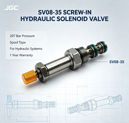 SV08-35   โซลินอยด์วาล์วไฮดรอลิกแบบเกลียวไฟฟ้า 207 บาร์ รับประกัน 1 ปีสำหรับระบบไฮดรอลิก