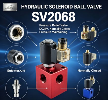 SV2068 วัลล์ฟลูกกลมซอลีนอยด์ไฮดรอลิก วัลล์ฟลอยความดัน วัลล์ฟกลมกระสุน DC24V ปิดปกติ วัลล์ฟบํารุงความดัน
